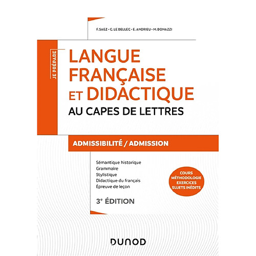 Langue française et didactique au Capes de lettres : admissibilité, admission