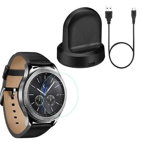 PHONECARE Kit Chargeur USB + Film Protecteur D'Écran en Verre - Samsung Gear S3 Classic