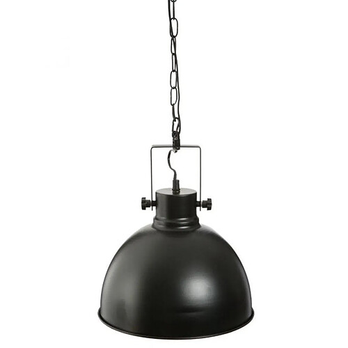 Pegane Suspension ronde en métal coloris noir - Diamètre 30 x hauteur 35 cm