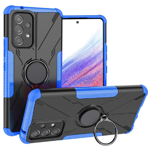 Coque en TPU antichoc, anti-chute avec béquille pour votre Samsung Galaxy A53 5G - bleu