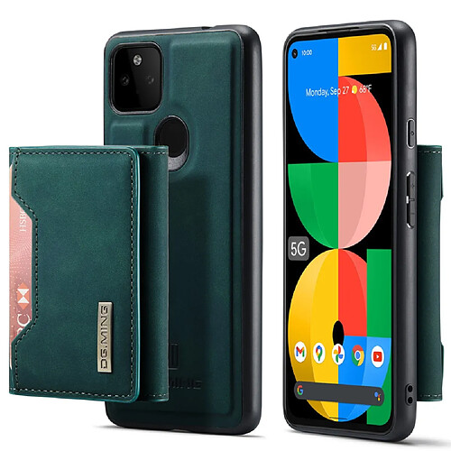 Etui en PU DG.MING magnétique avec béquille et porte-carte, vert pour votre Google Pixel 5a 5G