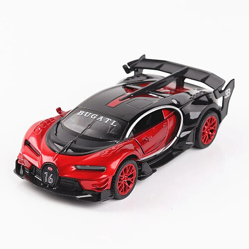 Universal 1: 32 Voiture jouet Bugatti GT Jouet en métal Voiture en alliage Jouet moulé sous pression Modèle de voiture Modèle de miniature Voiture Jouet Jouet pour enfants(Rouge)