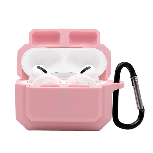 Coque en silicone mousqueton anti-perte, rose pour AirPods Pro