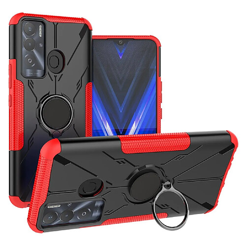 Coque en TPU anti-chute avec béquille pour votre Tecno Pova Neo - rouge