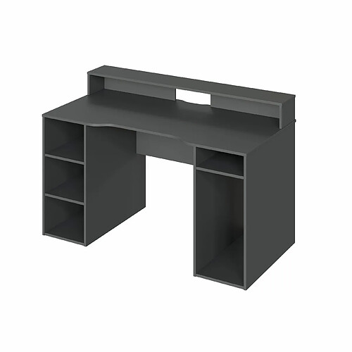 MIRAKEMUEBLE Table d'ordinateur Gamer - Gris anthracite Gris anthracite