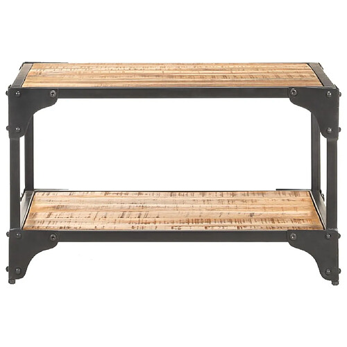 ComfortXL Table Basse 60x60x35 Cm Bois De Manguier Massif