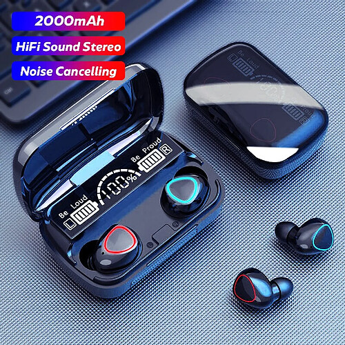 GUPBOO M10 TWS Touch Control Casque sans fil Bluetooth 5.1 Écouteurs compatibles Casque sans fil Qualité étanche