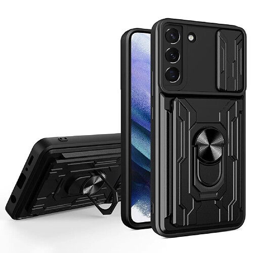 Coque en TPU anti-rayures, antichoc avec béquille noir pour votre Samsung Galaxy S22 Plus 5G