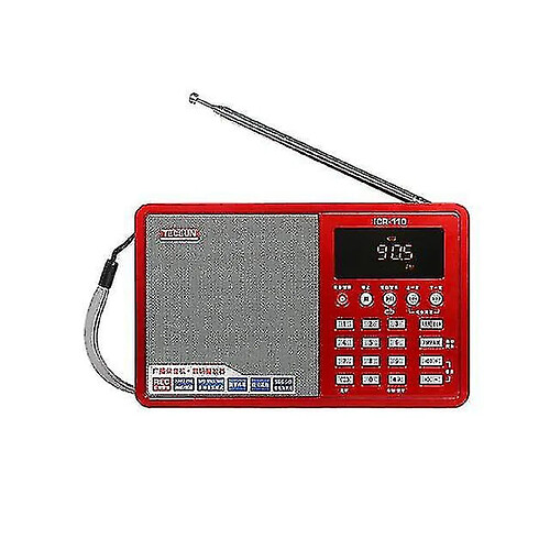 Universal Radio FM / AM MP3 Player Recorder (Red)