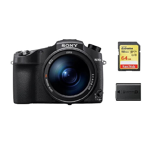 SONY RX10 IV Black + 64GB SD card + NP-FW50 Battery