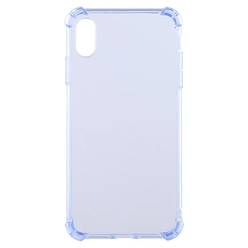 Wewoo Coque TPU Transparent Dropproof 0.75mm pour iPhone XR (Bleu)