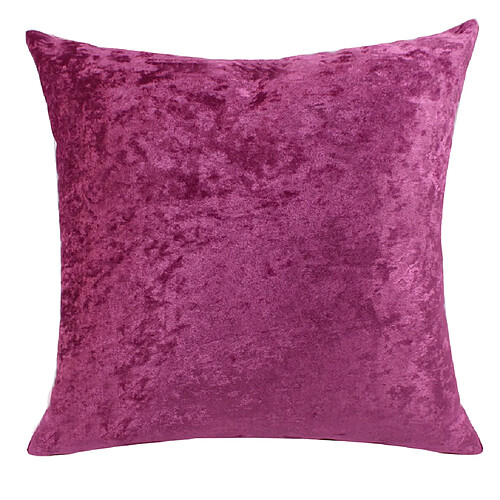 45x45cm douce housse de coussin taie d'oreiller en peluche pour voiture décor canapé magenta