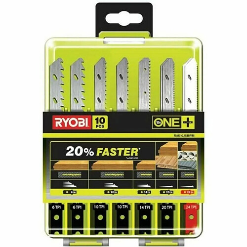 Lame scie Ryobi One+ Scie sauteuse 10 Pièces