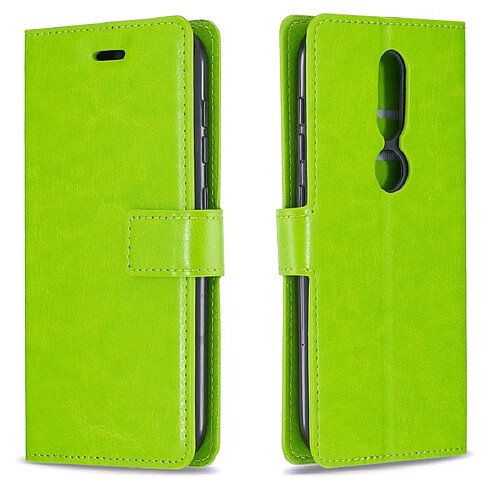 Wewoo Housse Coque Etui à rabat horizontal pour Nokia 4.2 Crazy Horse Texture avec supportfentes cartesportefeuille et cadre photo Vert