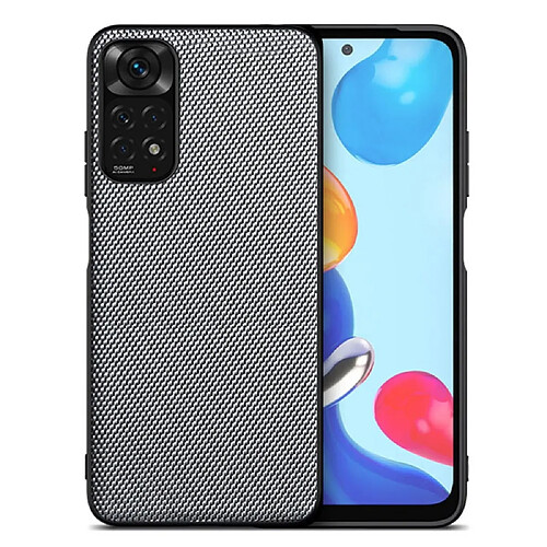 Coque en TPU + PU anti-empreintes digitales, anti-rayures, gris pour votre Xiaomi Redmi Note 11S 4G