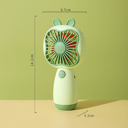 Ventilateur De Poche (Vert) Avec Chargement Usb Portable Et Facile À Transporter