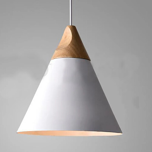 e27 plafond en bois suspendus lampe lustre cuisine luminaire-blanc