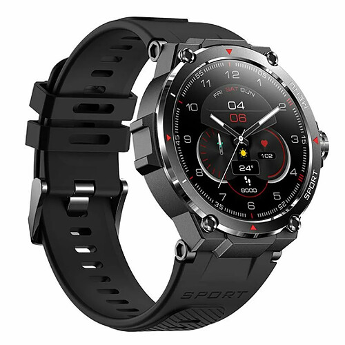 Hm03 Montre Intelligente Pour Hommes Écran Amoled Ip68 Étanche Gps Beidou Glonass Positionnement Noir