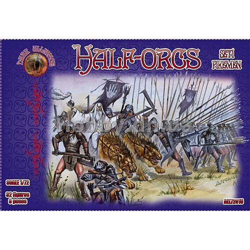 Half-Orcs pikemen, set 1 - 1:72e - ALLIANCE