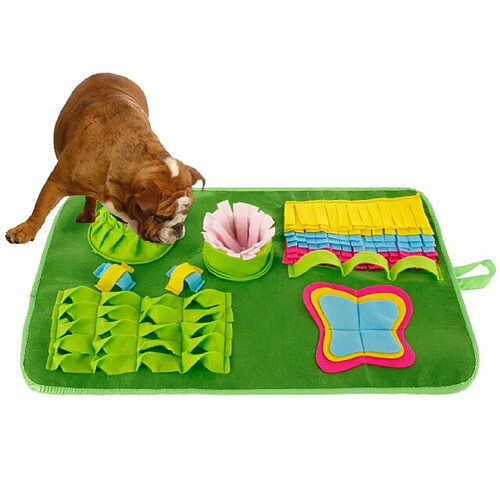 Universal Tapis de nez pour chien Tapis d'entraînement pour nez Tapis de distributeur de nourriture Puzzle Matériel lent Jouet interactif Relâchement de stress Tapis d'alimentation