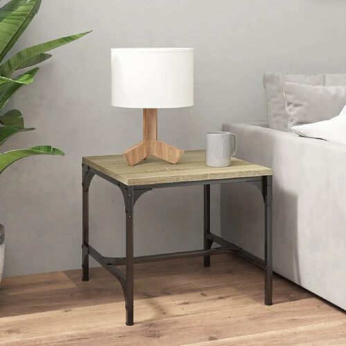 Maison Chic Table basse,Table Console Table d'appoint, Table pour salon Chêne sonoma 50x50x35 cm Bois d'ingénierie -MN98749