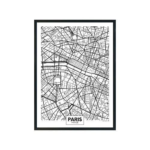 Homemania Carte Ville Paris Tableau