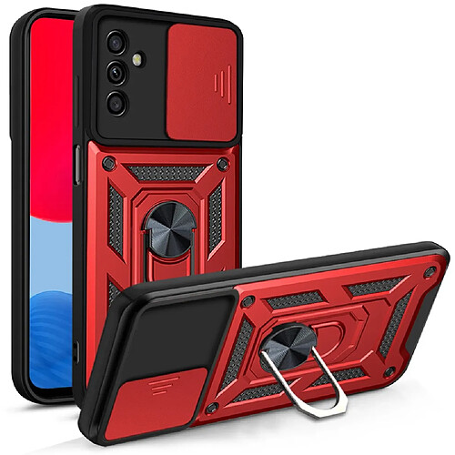 Coque en TPU anti-rayures, anti-empreintes digitales avec béquille rouge pour votre Samsung Galaxy A13 5G