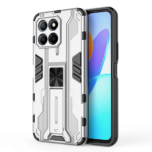 Coque en TPU anti-chute, antichoc avec béquille pour votre Honor X8 5G - argent