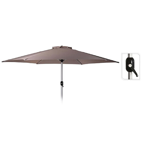 ProGarden Parasol de jardin Mardi 270 cm taupe