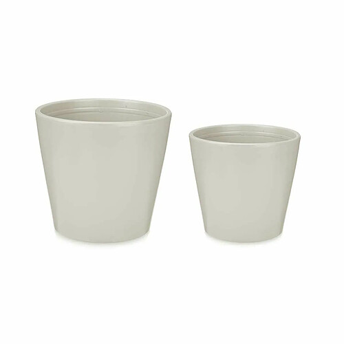 Ibergarden Set de Pots Gris Argile