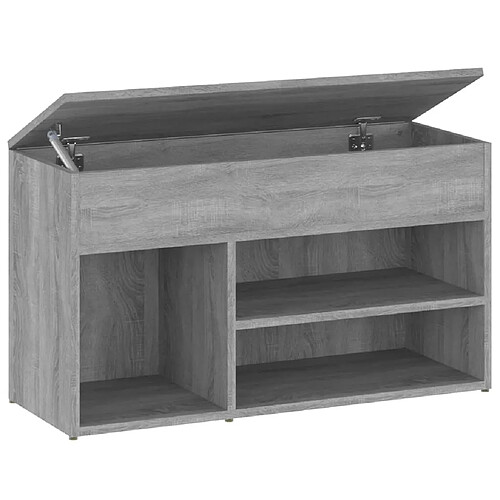 Maison Chic Banc à chaussures | Meuble de rangement à chaussures Meuble d'Entrée Sonoma gris 80x30x45 cm Bois d'ingénierie -MN51681