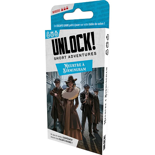 Jeu d escape game Asmodee Unlock Short Adventures Meurtre à Birmingham