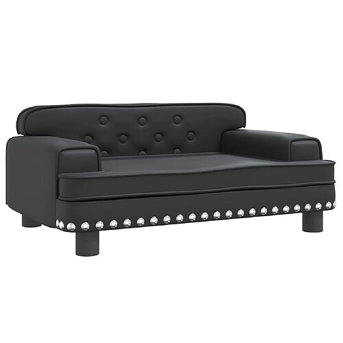 Maison Chic Niche Lit pour chien | Panier couchage pour chien noir 70x45x30 cm similicuir -GKD33664