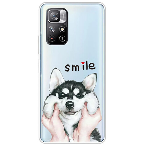 Coque en TPU anti-rayures Husky souriant pour votre Xiaomi Redmi Note 11/Poco M4 Pro 5G