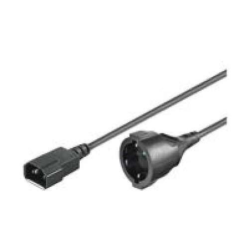 Disney Microconnect C14-Schuko M-F, 1.5 m 1.5m Coupleur C14 Noir câble électrique - cables électriques (1.5 m, 1,5 m, Mâle/Femelle, Coupleur C14, Noir)