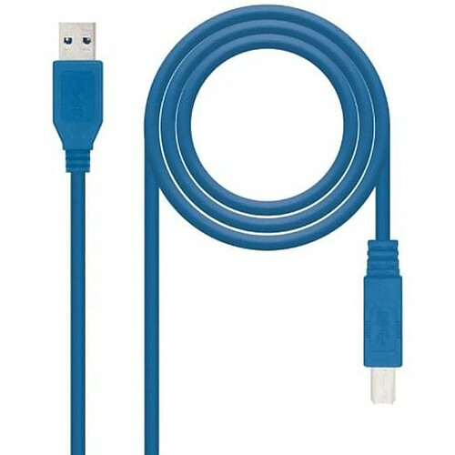 Câble USB NANOCABLE 10.01.0802-BL 2 m Bleu (1 Unité)