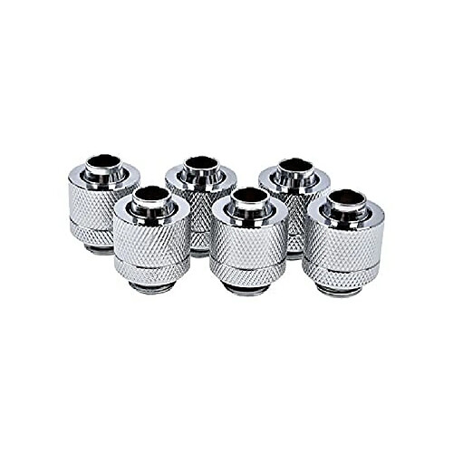 Alphacool Lot de 6 Raccords à compression pour Tube Ø10/13mm - G1/4 Eiszapfen (Argent)