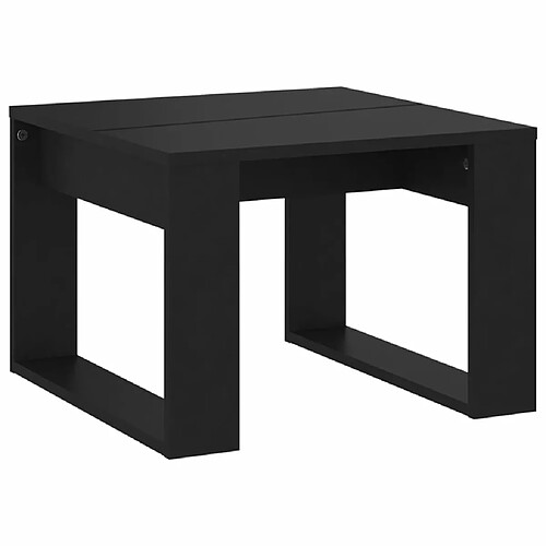 Maison Chic Table d'appoint | Table Basse Noir 50x50x35 cm Aggloméré -GKD46031