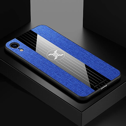 Wewoo Coque Souple Etui de protection TPU antichoc pour iPhone XR XINLI Stitching Cloth Bleu