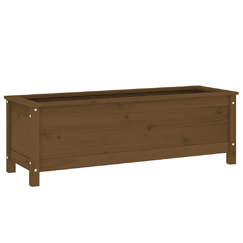 Maison Chic Jardinière,Lit surélevé de jardin - Bac à fleurs - pot de fleur brun miel 119,5x40x39 cm bois pin massif -GKD80469