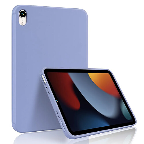 Coque en silicone anti-rayures avec porte-stylo violet clair pour votre iPad mini (2021)