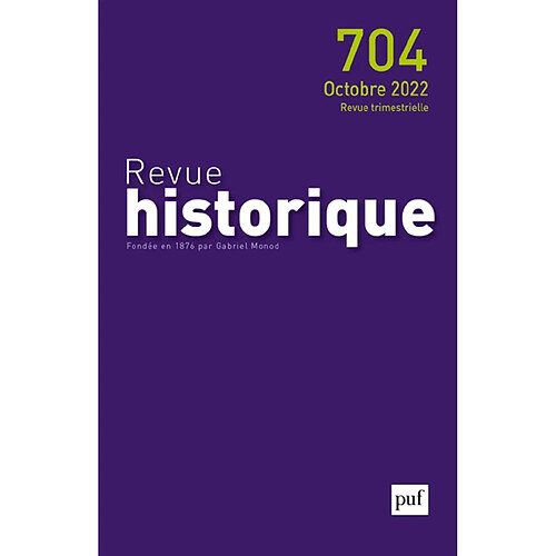 Revue historique, n° 704 · Occasion