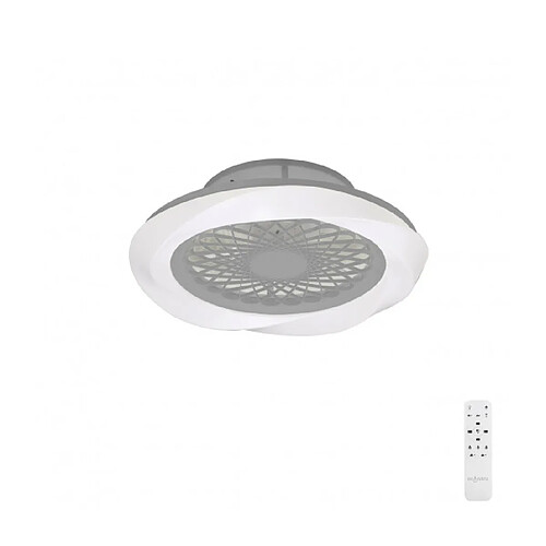 Luminaire Center Plafonnier ventilateur Boreal Argent 1 ampoule 20,8cm