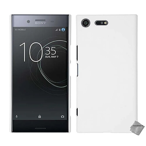 Htdmobiles Coque silicone gel fine pour Sony Xperia XZ Premium + verre trempe - BLANC