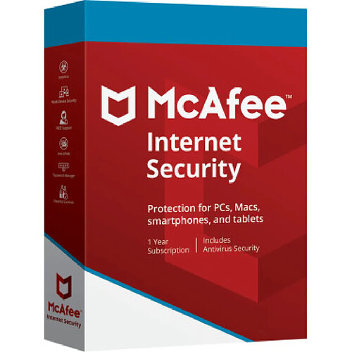 McAfee Internet Security - Licence 1 an - 3 appareils