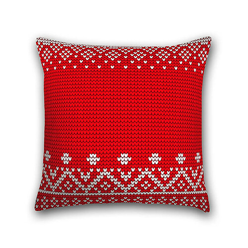 Alter Coussin avec impression numérique, 100% Made in Italy, Coussin de canapé décoratif, amovible et lavable, Modèle de Noël vintage - Broderie, 40x40x5 cm