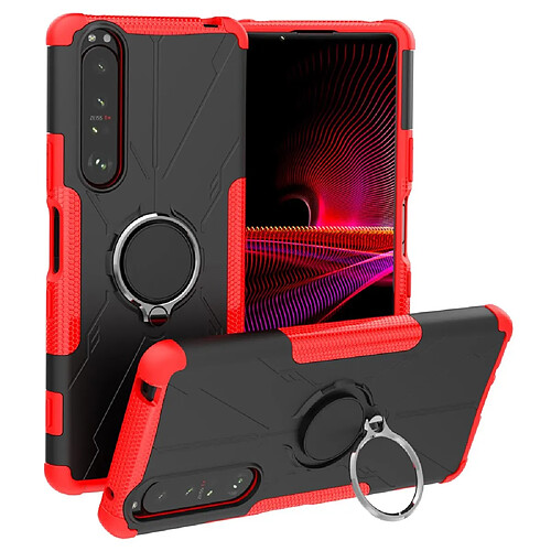 Coque en TPU anti-chute avec béquille pour votre Sony Xperia 1 III 5G - rouge