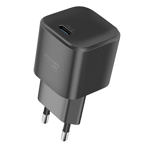 Swissten Chargeur GaN USB C 35W Ultra Rapide Compact Léger Noir