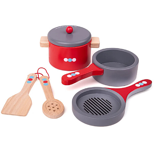 Bigjigs Toys Batterie de cuisine pour enfants