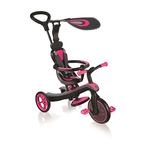 Authentic Sports Globber EXPLORER TRIKE 4 en 1 - Tricycle évolutif & draisienne rose